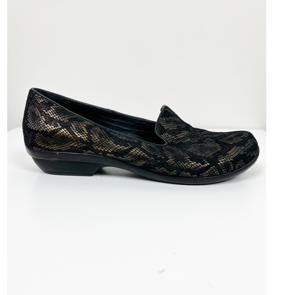 Dansko Womens Size 40 US 9.5 Olivia Bronze Snakeskin Print - Picture 6 of 7